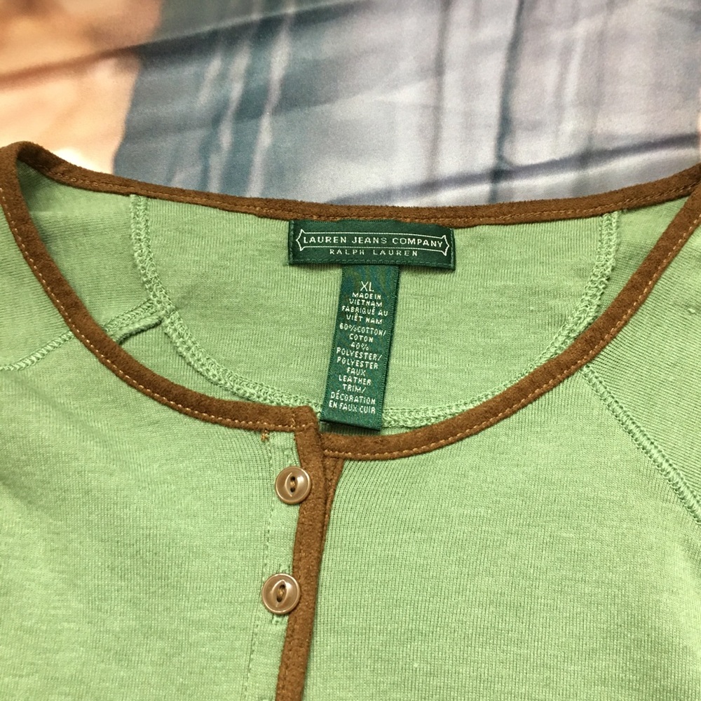 NEW Ralph Lauren Jersey Knit Olive Long sleeve Tee - Picture 4 of 13